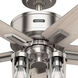 Astwood II 52 inch Brushed Nickel with Light Oak Blades Ceiling Fan