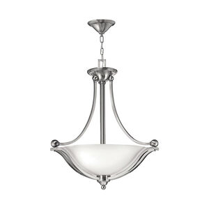 Bolla LED 23 inch Brushed Nickel Foyer Light Ceiling Light in Etched Opal