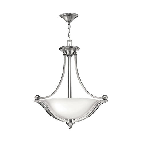 Bolla LED 23 inch Brushed Nickel Foyer Light Ceiling Light in Etched Opal