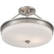 Halora 3 Light 15.25 inch Brushed Nickel Semi-Flush Mount Ceiling Light
