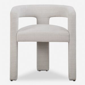 Perspective Ecru Polyester Fabric Dining Chair