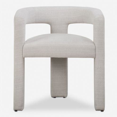 Perspective Ecru Polyester Fabric Dining Chair