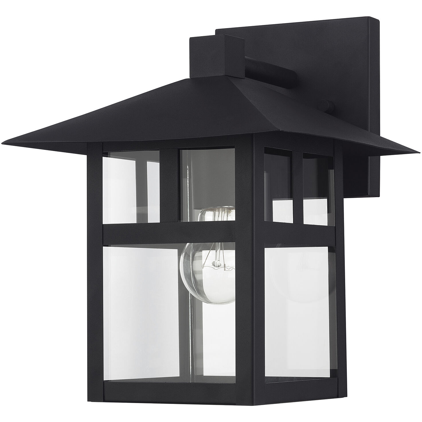 Crestlake 1 Light 11.5 inch Textured Black Outdoor Wall Lantern