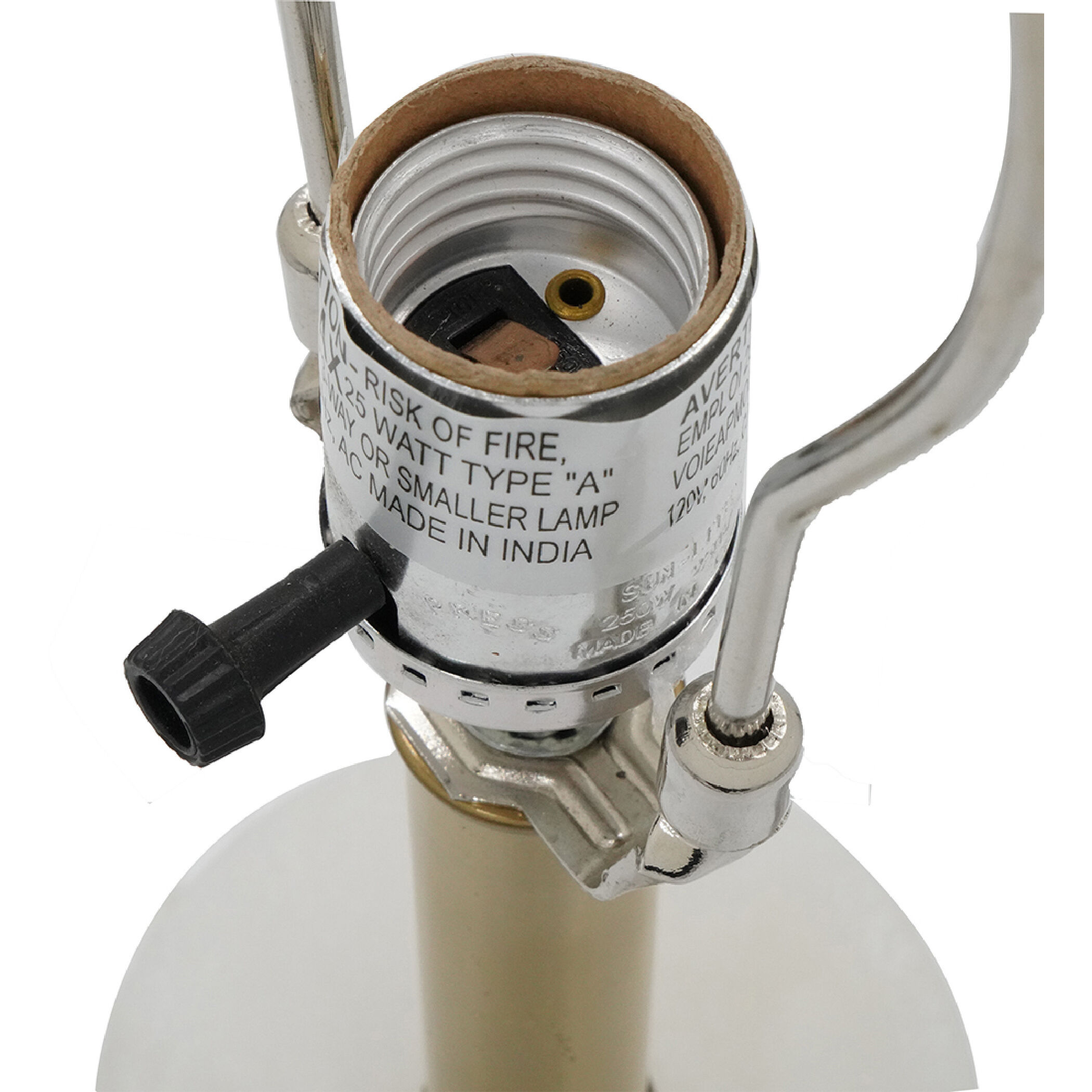 Thelrin 27.5 inch 60 watt Gold/White Table Lamp Portable Light