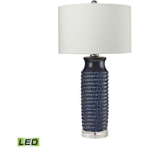 Wrapped Rope 30 inch 9.50 watt Navy Table Lamp Portable Light in LED, 3-Way