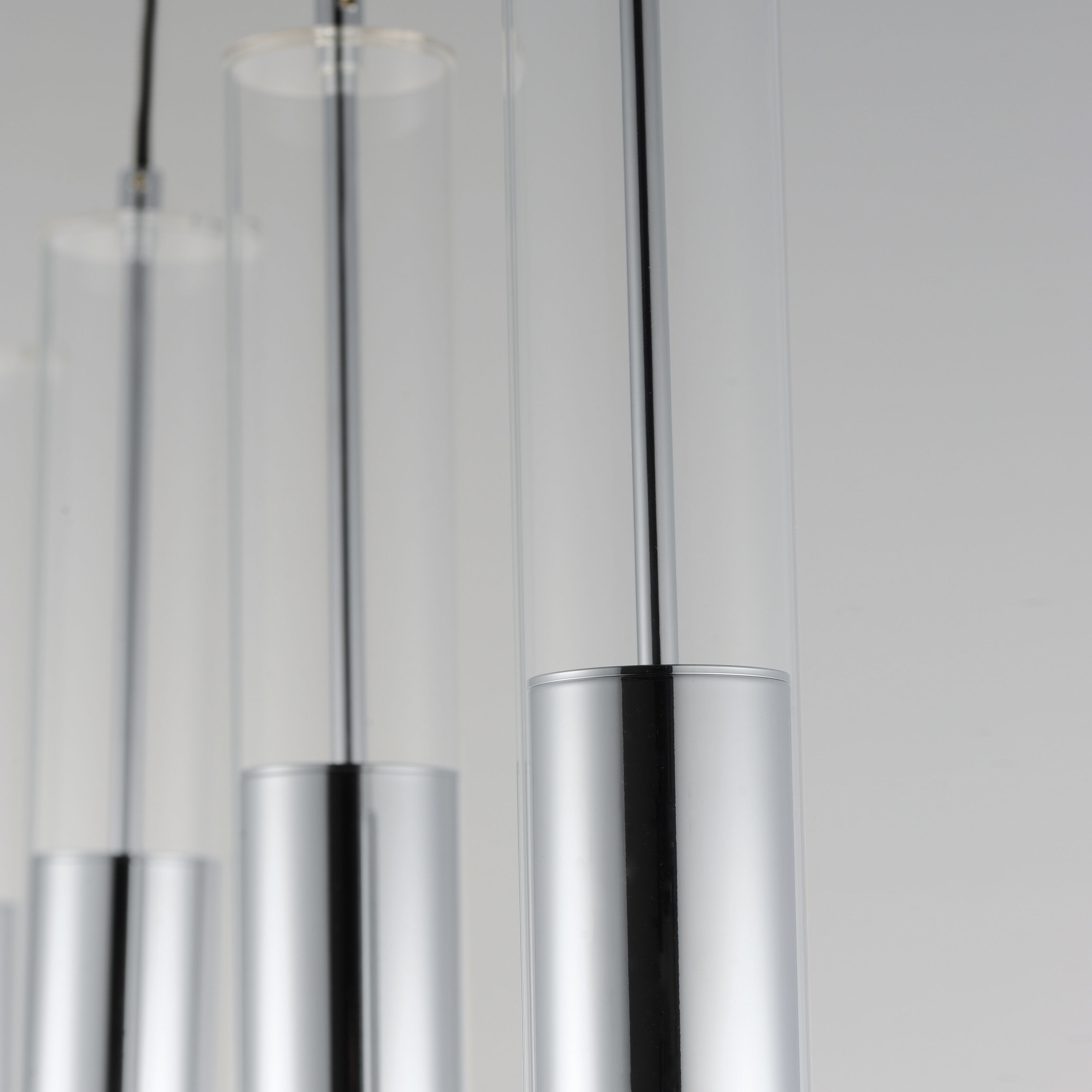 Torch Linear Pendant Ceiling Light in Polished Chrome