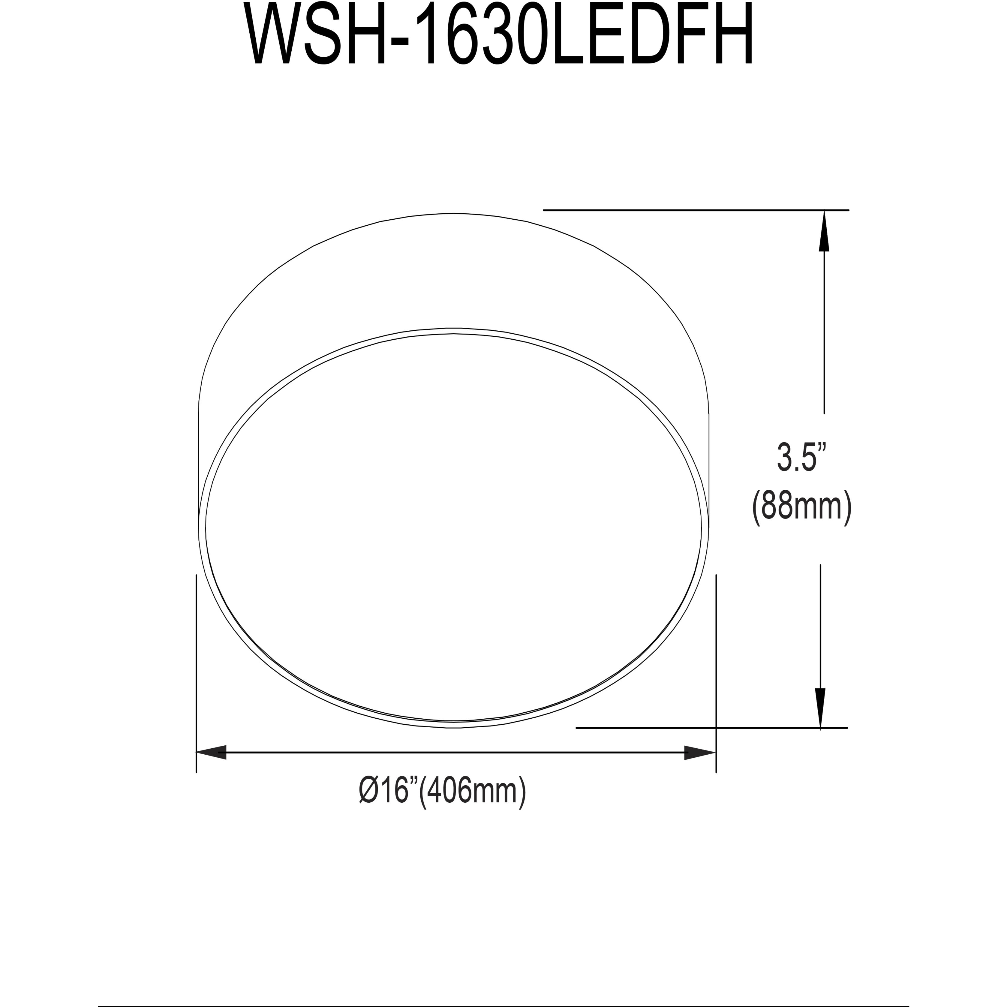 Walsh LED 16 inch Aged Brass Flush Mount Ceiling Light