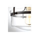 Modern 1 Light 13.25 inch Oil Rubbed Bronze with Natural Brass Semi-Flush Ceiling Light