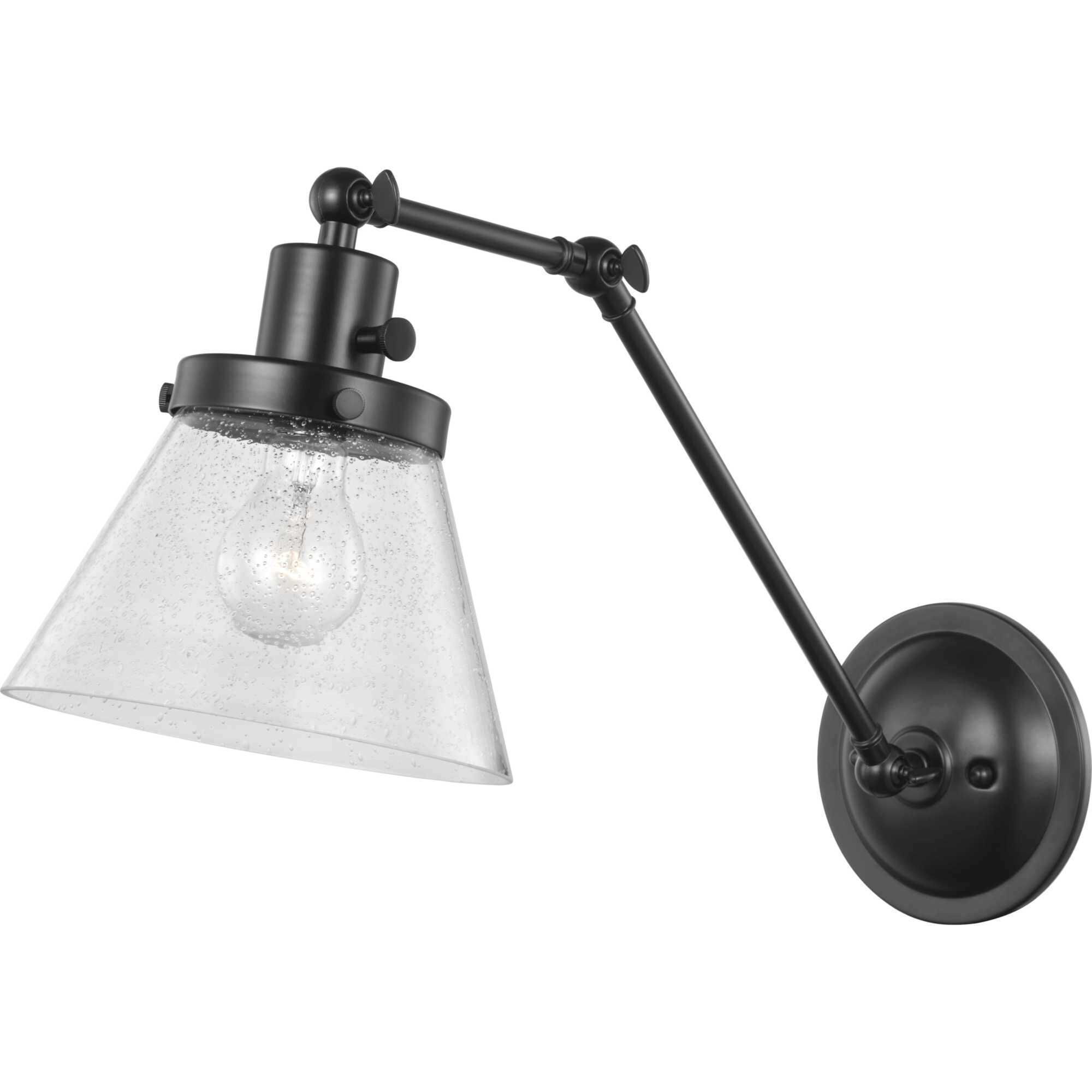 Hinton 18 inch 60.00 watt Matte Black Swing Arm Wall Light