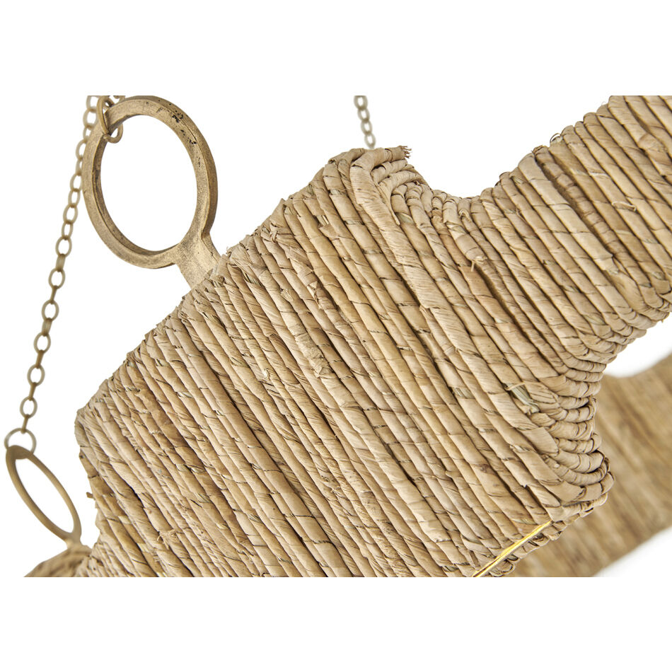 Raffi LED 52 inch Burnished Gold Chandelier Ceiling Light, Linear & Oval