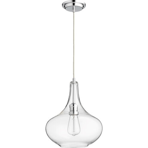 Fort Worth 1 Light 11 inch Chrome with Clear Mini Pendant Ceiling Light