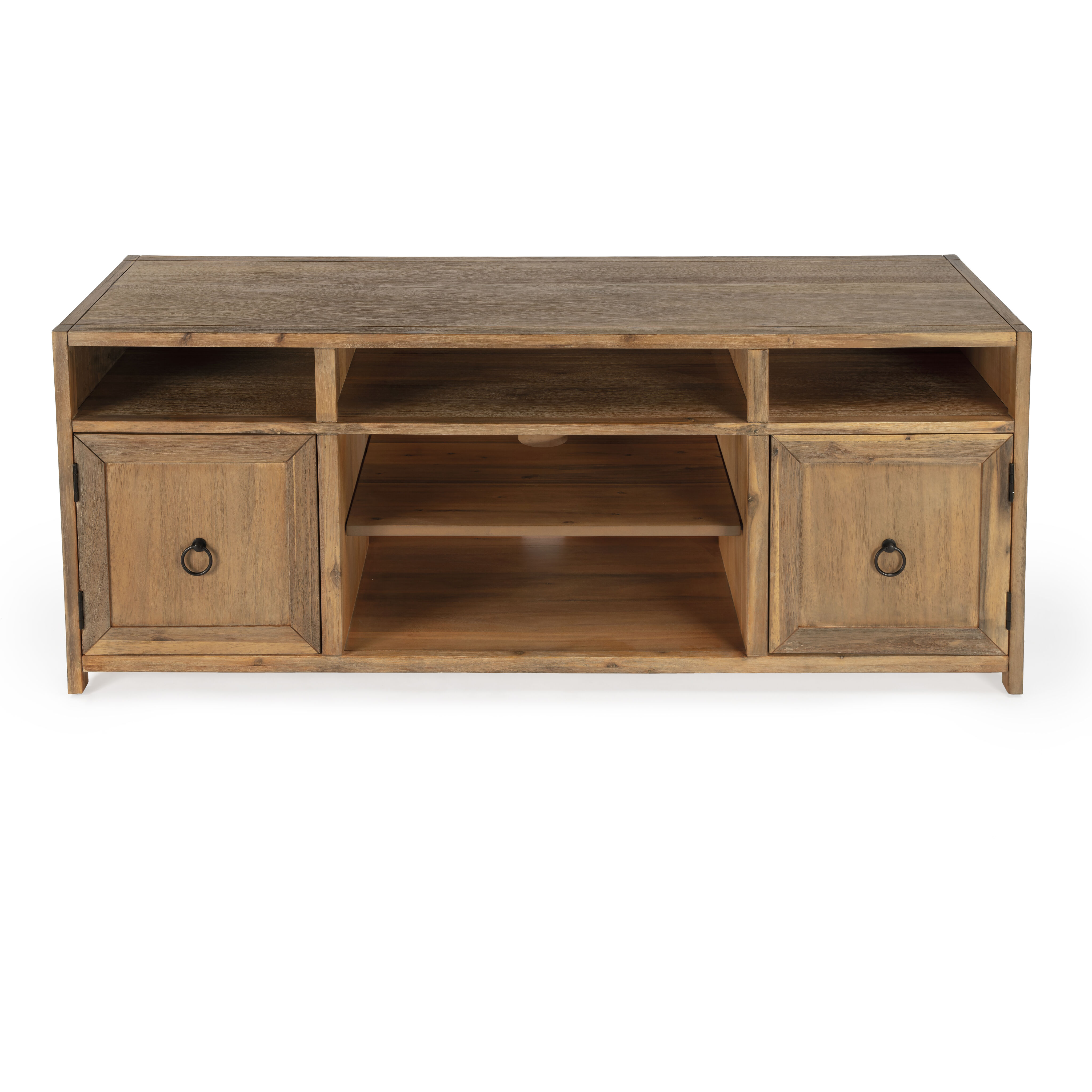 Lark Wood 65" TV Stand with Storage in Light Brown