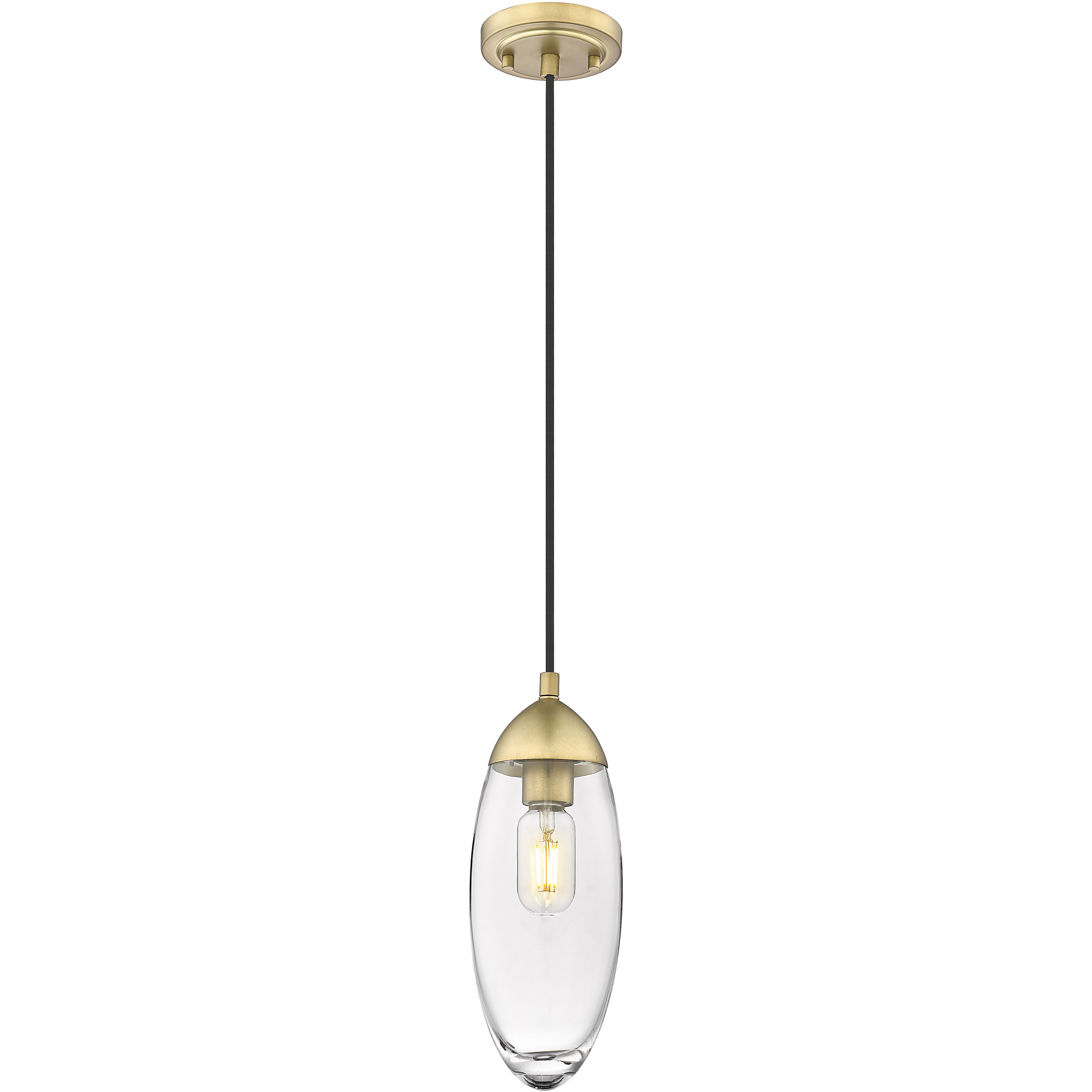 Arden 1 Light 4.5 inch Rubbed Brass Pendant Ceiling Light