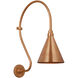 Thomas O'Brien Academy Barn Light LED 27 inch Soft Copper Larrabee Barn Light in 9" Soft Copper Conical Savannah Shade