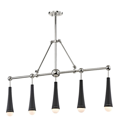 Tupelo LED 42.25 inch Polished Nickel / Black Island Ceiling Light