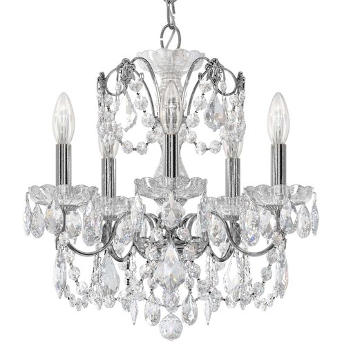 Century 5 Light 17 inch Polished Silver Chandelier Ceiling Light