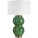 Banner 28 inch 150 watt Moss Green Glaze and Antique Brass Table Lamp Portable Light