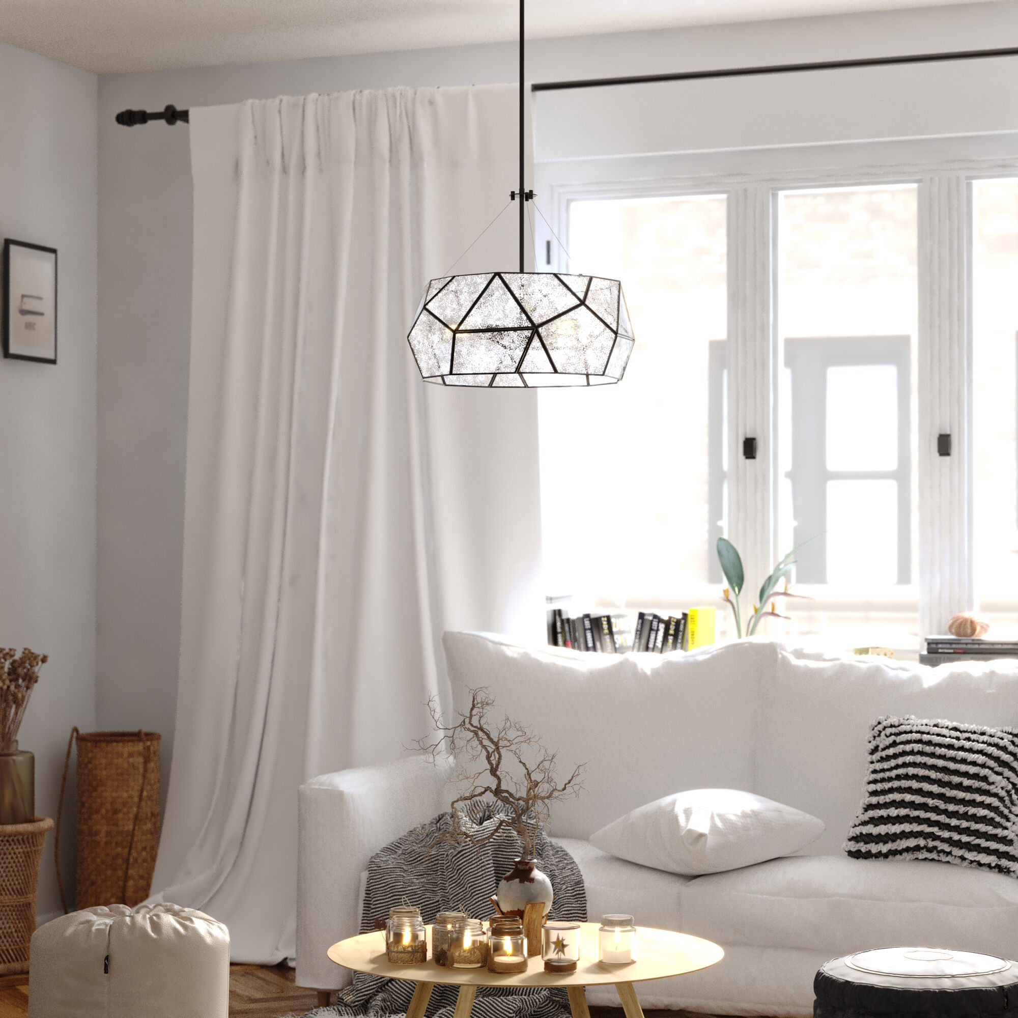 Euclid LED 20 inch Black Pendant Ceiling Light