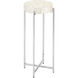 Gerri Dot 11 inch Natural and Polished Nickel Drinks Table