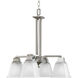 North Park 4 Light 21 inch Brushed Nickel Chandelier Ceiling Light