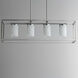 Lateral 4 Light 36 inch Satin Nickel Linear Pendant Ceiling Light in Satin White