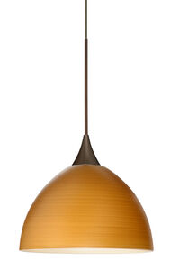 Besa Lighting Brella LED Bronze Pendant Ceiling Light in Oak Glass 1XT-4679OK-LED-BR - Open Box