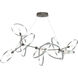 Celesse 6 Light 59.7 inch Dark Smoke and Vintage Platinum Pendant Ceiling Light in Dark Smoke/Vintage Platinum