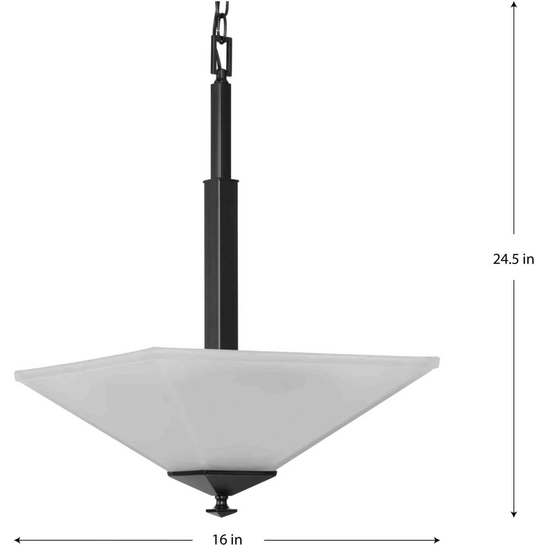 Clifton Heights 2 Light 16 inch Matte Black Pendant Ceiling Light