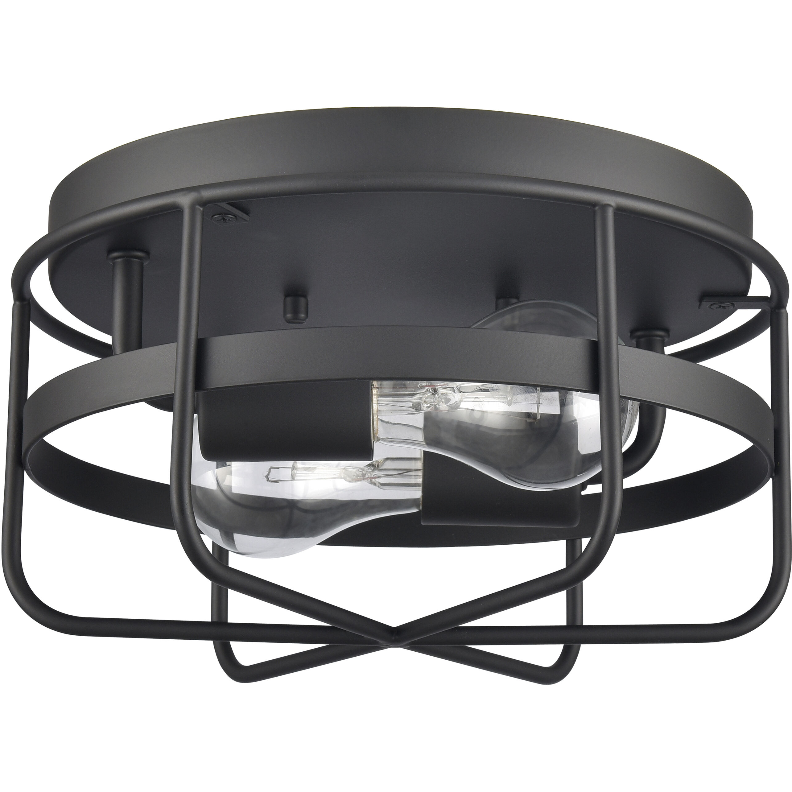 Gael 2 Light 10 inch Matte Black Flush Mount Ceiling Light