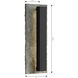 Avenelle LED 18.75 inch Sand Coal Black Outdoor Wall Sconce
