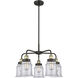 Canton 5 Light 24 inch Black Antique Brass Chandelier Ceiling Light in Clear Glass