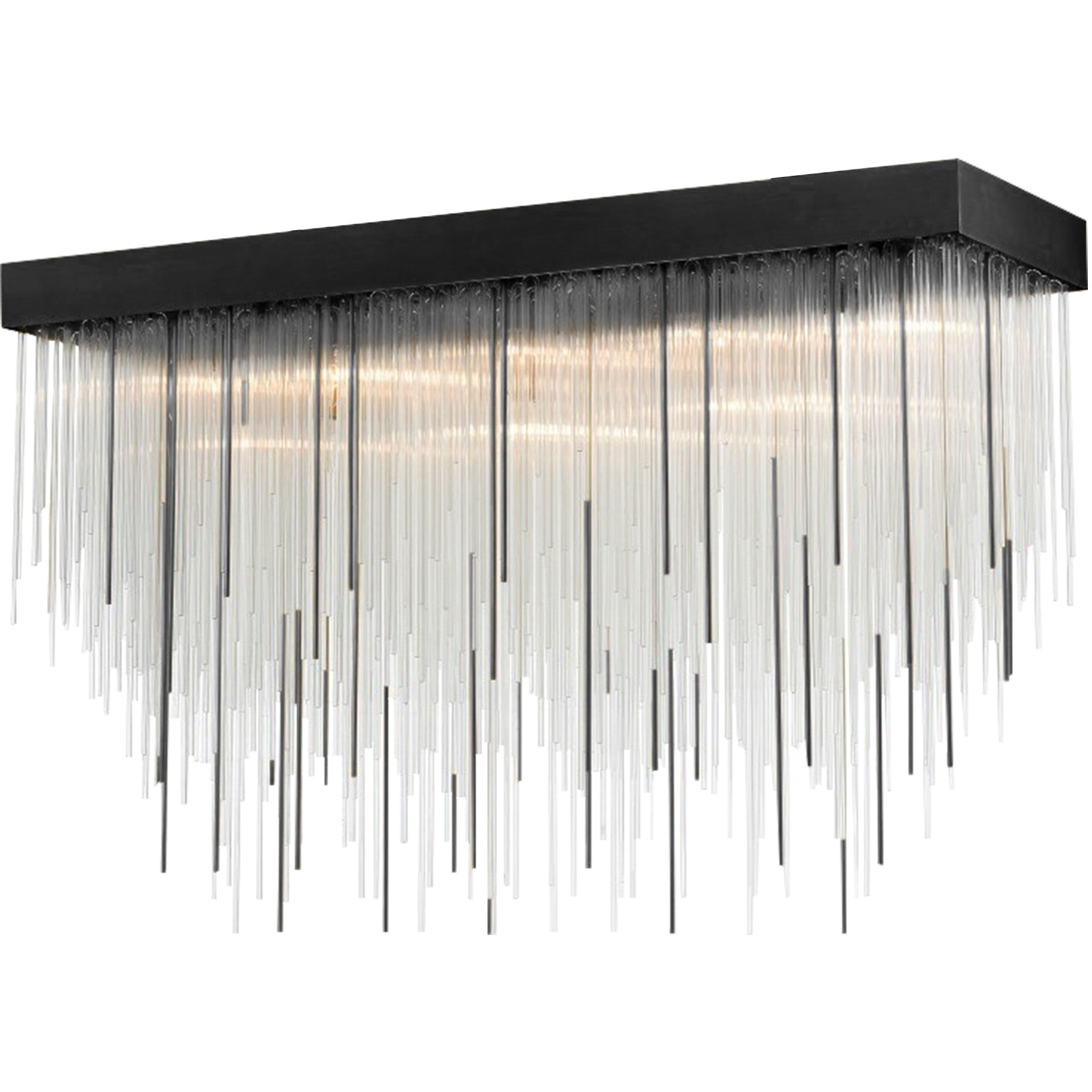Waterfall 17 Light 14.25 inch Satin Brushed Black Chandelier Ceiling Light