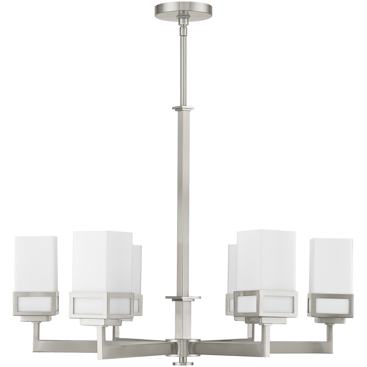 Harding 6 Light 29 inch Brushed Nickel Chandelier Ceiling Light