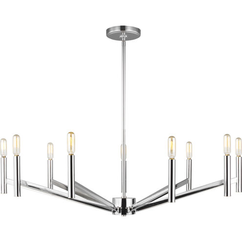 Vector 9 Light 36 inch Chrome Chandelier Ceiling Light
