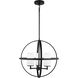 Alturas LED 19 inch Midnight Black Chandelier Ceiling Light