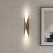 Crescendo 2 Light 5.25 inch Natural Brass Wall Sconce Wall Light