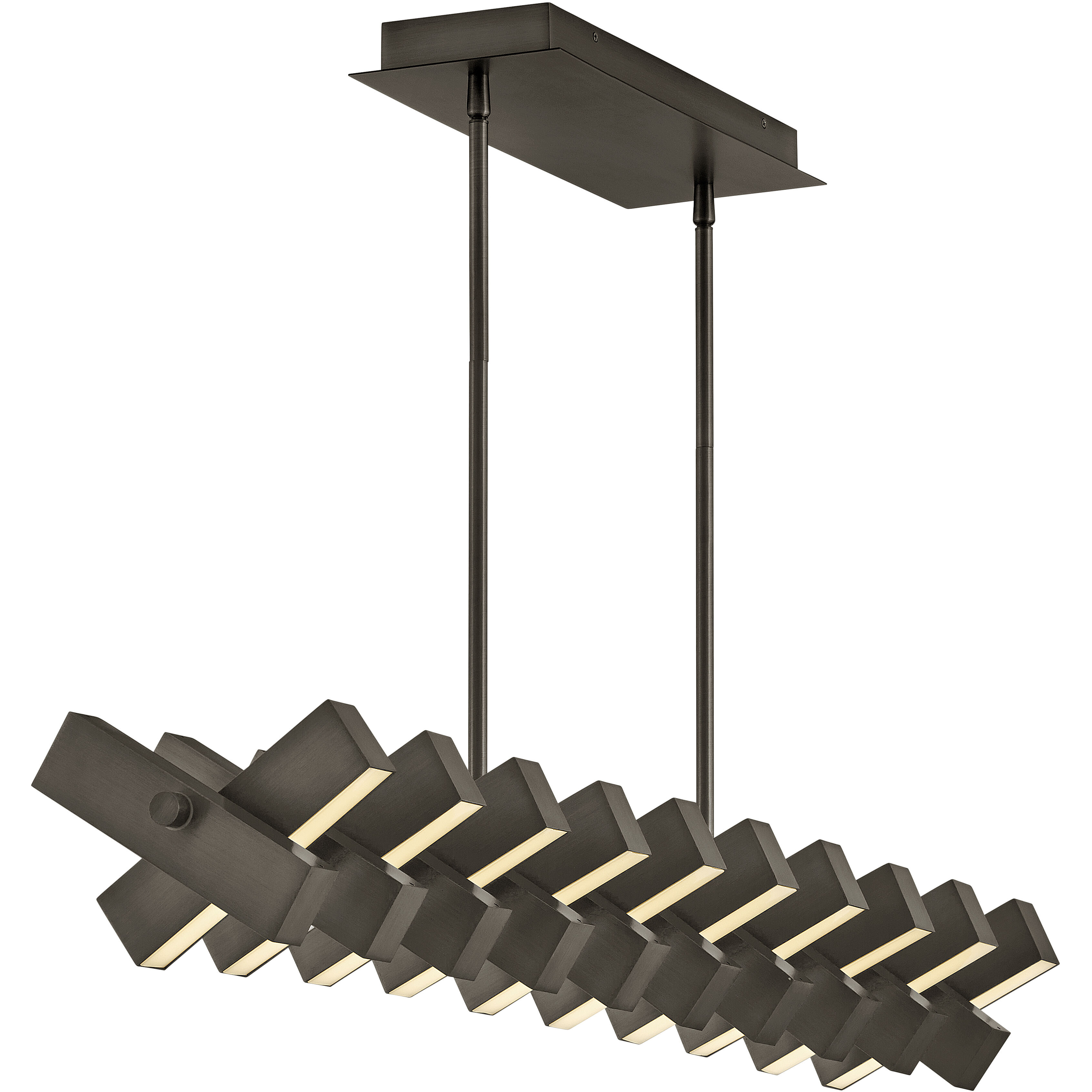 Stitch LED 42 inch Painted Black Oxide Chandelier Ceiling Light