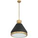Doyle 1 Light 18.75 inch Natural Brass Pendant Ceiling Light