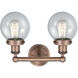 Beacon 2 Light 15.5 inch Antique Copper Bath Vanity Light Wall Light in Seedy