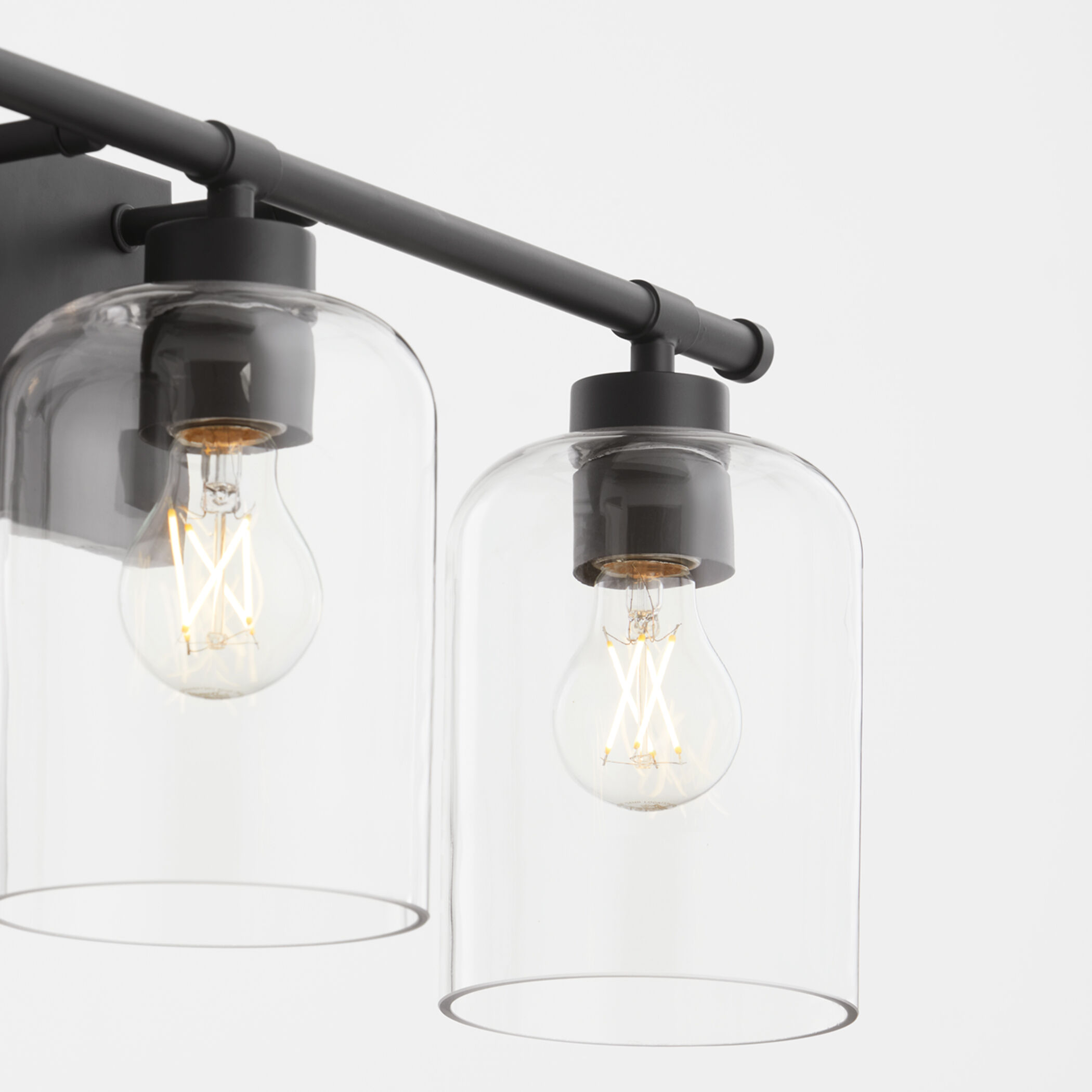 Tribute 3 Light 25 inch Matte Black Vanity Light Wall Light