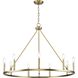 Gilliam 9 Light 35.5 inch Vintage Brass Chandelier Ceiling Light