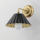 Primrose 1 Light 10 inch Black and Gold Leaf Wall Sconce Wall Light