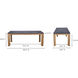 Angle 80 X 36 inch Black Dining Table, Rectangular