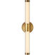 Vaden 2 Light 22.25 inch Brushed Brass Sconce Wall Light