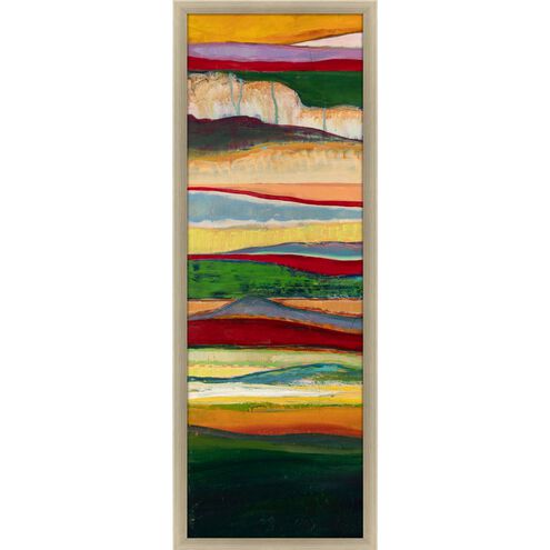 Abstract Collection Modern Antique Silver Leaf Wood With Champagne Wash And Painted Black Edge Framed Art