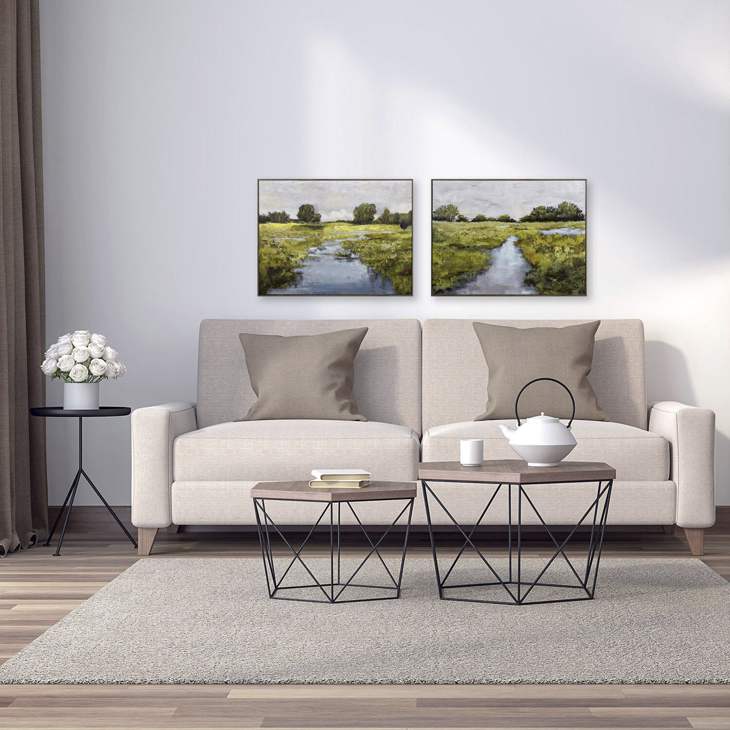 Landscapes 27 X 20 inch Non-Glass Framed Art, Propac