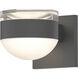 Reals LED 6 inch Textured Gray Indoor-Outdoor Sconce, Inside-Out