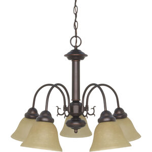 Ballerina 5 Light 24 inch Mahogany Bronze and Champagne Chandelier Ceiling Light