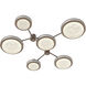 Iris LED 46 inch Burnished Bronze with Salt White Sconce & Flush Mount Wall Light, Hub and Spoke