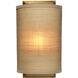 Riley LED 8 inch Antique Brass Wall Sconce Wall Light in Natural Raffia, Inline